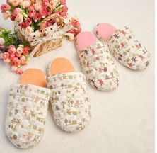 全棉花布涂鴉彩圖軟絨TPR棉拖鞋 價格、型號規格及花布特點解析